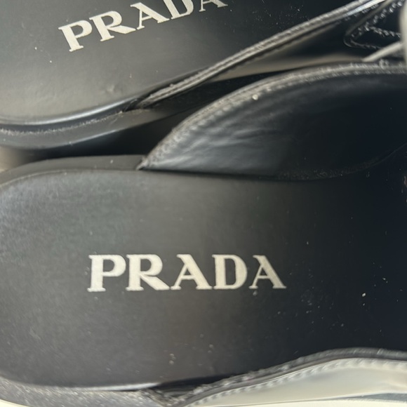 Prada Black Brushed Leather Loafer Mules Size IT 36 - Picture 11 of 17